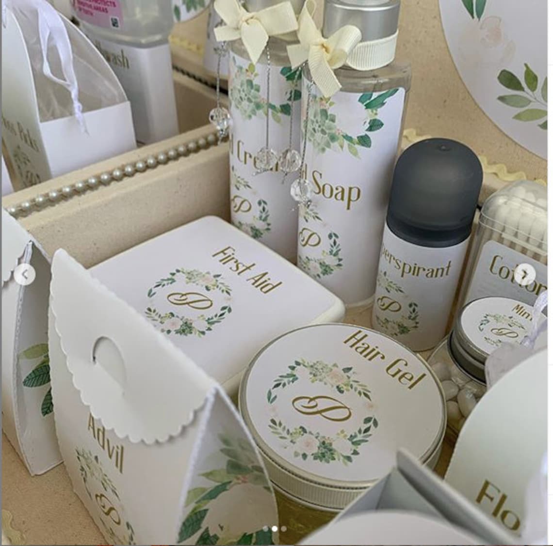 Cesta de baño para bodas damas