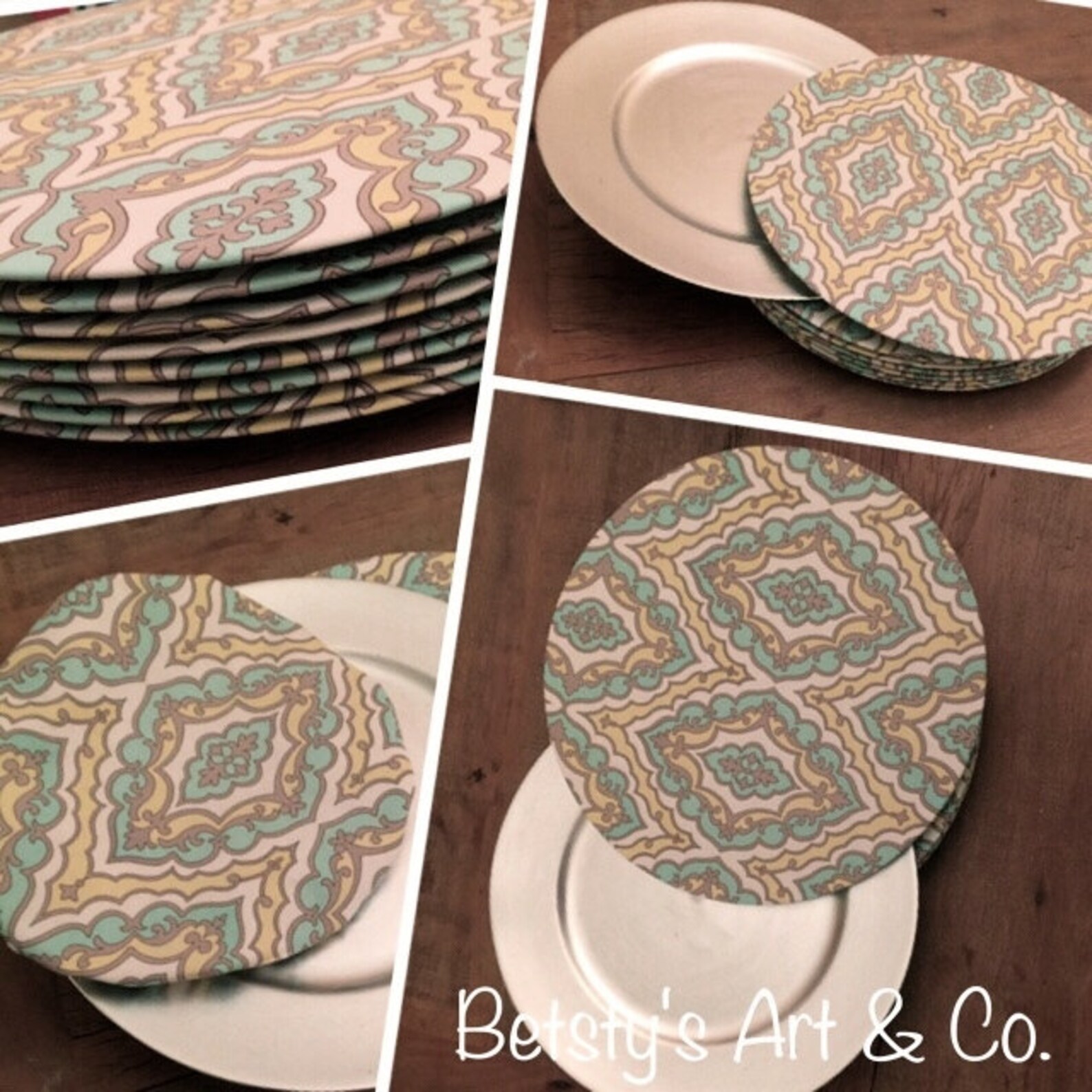 Fabric chargers plate Charger plate Sousplat Beautiful Etsy