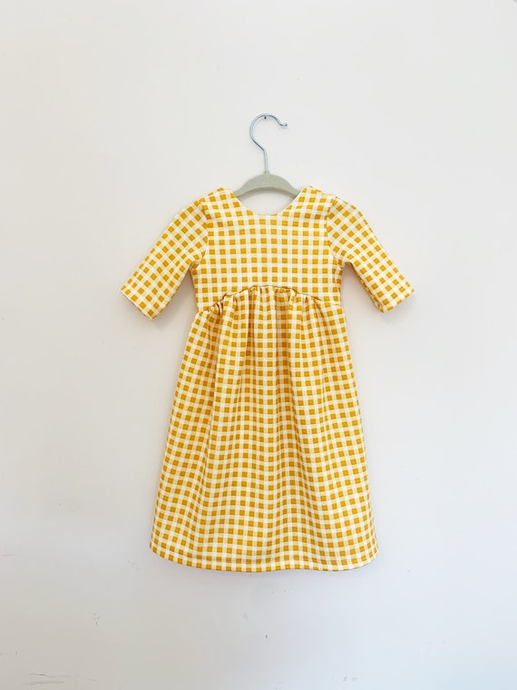 yellow gingham dress school