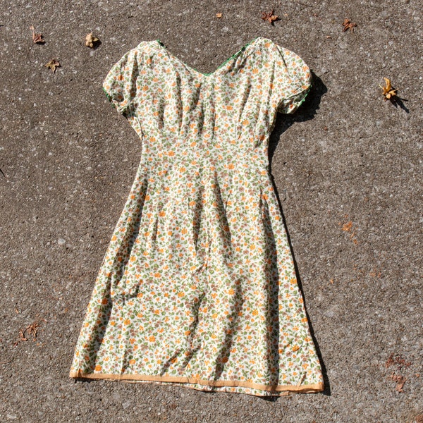 1940s Floral Dress - Etsy