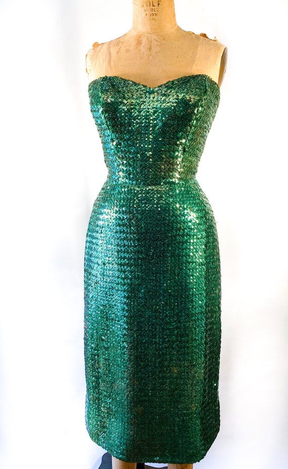 Vintage Ce Bon Fashion 1950’s Sexy Sequin Straples