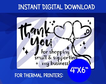 Gracias por comprar PNG pequeño para impresora térmica / Embalaje de pegatinas / Descargas 4x6 PNG / Pegatinas para Rollo, impresora térmica Munbyn