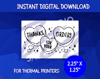 Gracias por su pedido PNG Descargar impresora térmica / Embalaje de pegatinas / Descargas 2.25x1.25 PNG / Pegatina para Rollo, impresora térmica Munbyn