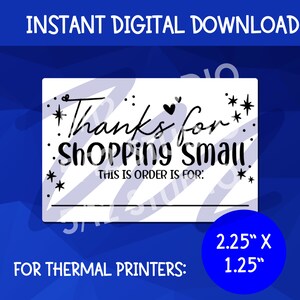 This Order Is For PNG Download for Thermal Printer | Sticker Packaging | Downloads 2.25x1.25 PNG | Sticker for Rollo, Munbyn Thermal Printer