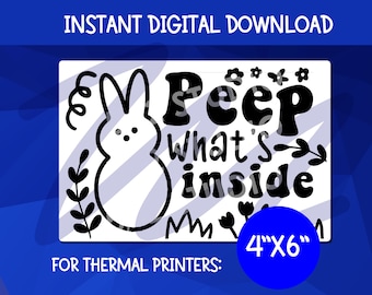Peep What's Inside PNG Descargar impresora térmica / Etiqueta para embalaje / Descargar 4x6 PNG/JPG / Etiqueta para impresora térmica Rollo, Munbyn
