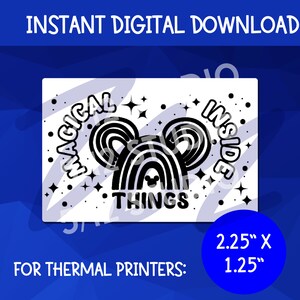 Magical Things Inside PNG Label Thermal Printer | Sticker Packaging | Downloads 2.25x1.25 PNG | Stickers for Rollo, Munbyn Thermal Printer