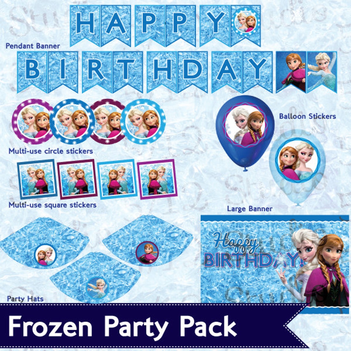 Disney's Frozen Party Pack Decorations / Downloadable & Etsy