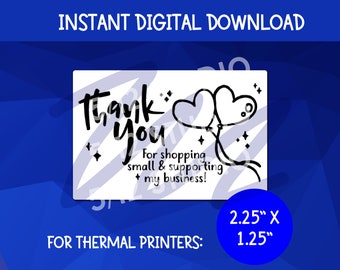 Gracias por comprar Impresora térmica PNG pequeña / Embalaje de pegatinas / Descargas 2.25x1.25 PNG / Pegatinas para Rollo, impresora térmica Munbyn