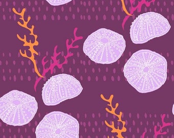 Andover - Full Moon Lagoon - Sea - Deep Purple 1 Yard Fabric 6000-EP