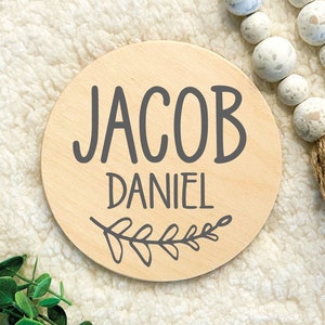 Birth announcement name sign, birth announcement sign for hospital, baby name announcement sign, baby photo prop, name plate for baby