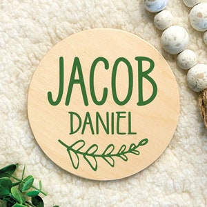 Birth announcement name sign, birth announcement sign for hospital, baby name announcement sign, baby photo prop, name plate for baby