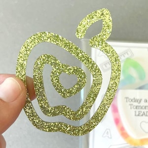 Apple Bookmark, bookmark gift for teacher, gift for book lovers, acrylic bookmark, teacher appreciation gift, bookmark gift