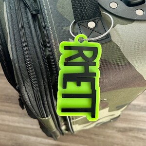 Personalized luggage tag, backpack tag kids, kids keychain, backpack name tag, custom name keychain, acrylic backpack tag, name tag