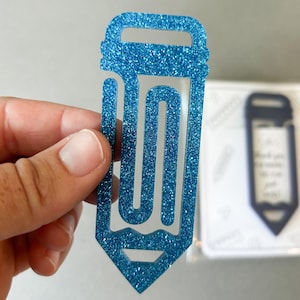 Pencil Bookmark, bookmark gift for teacher, gift for book lovers, acrylic bookmark, teacher appreciation gift, bookmark gift