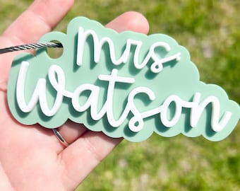 Teacher keychain personalized, Teacher Key chains, teacher gift keychain, teacher bag tag, teacher appreciation gifts, keychain acrylic