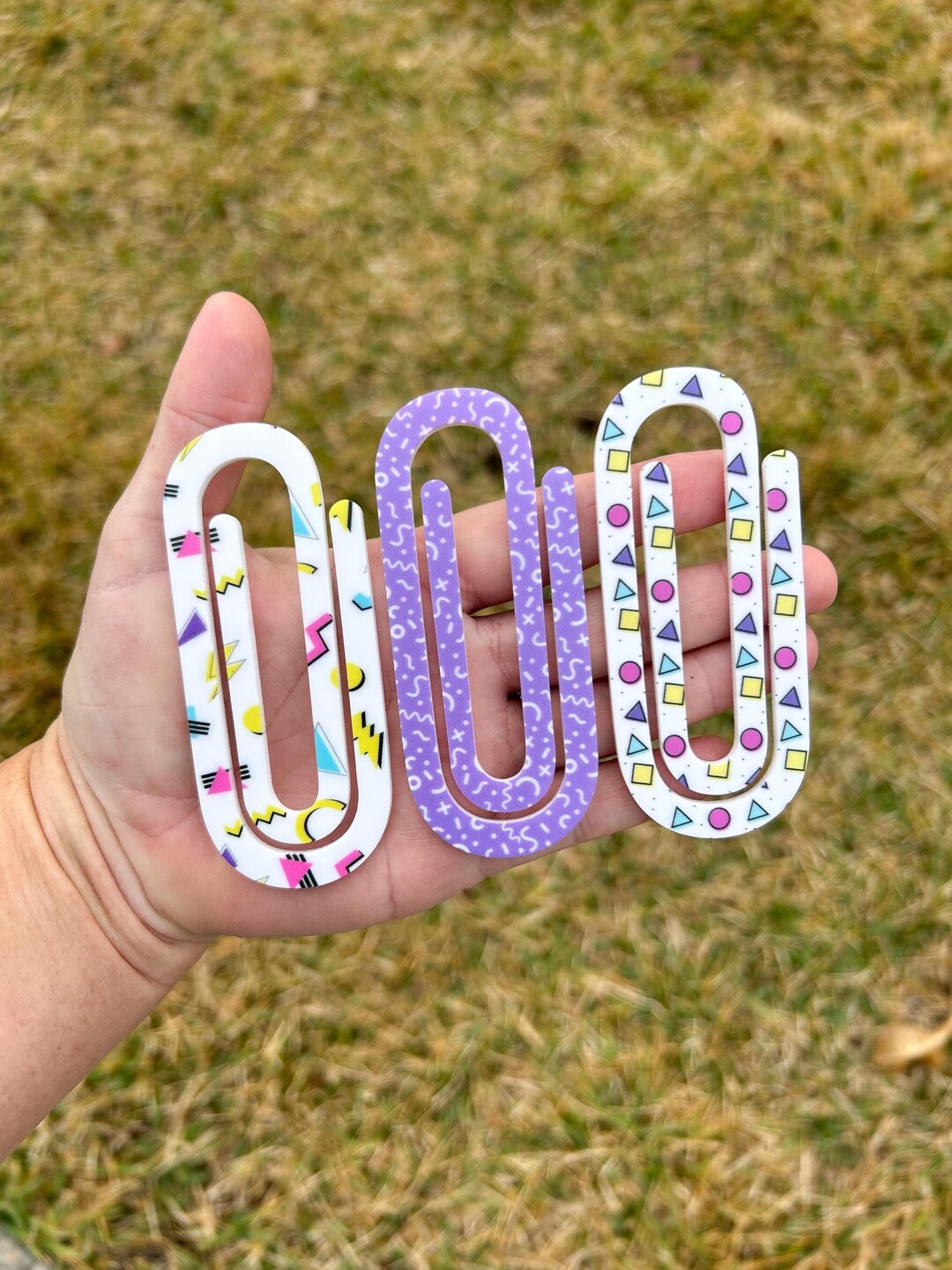 90s Acrylic Paperclip Bookmark Set: Retro Pop Culture Gift - Etsy