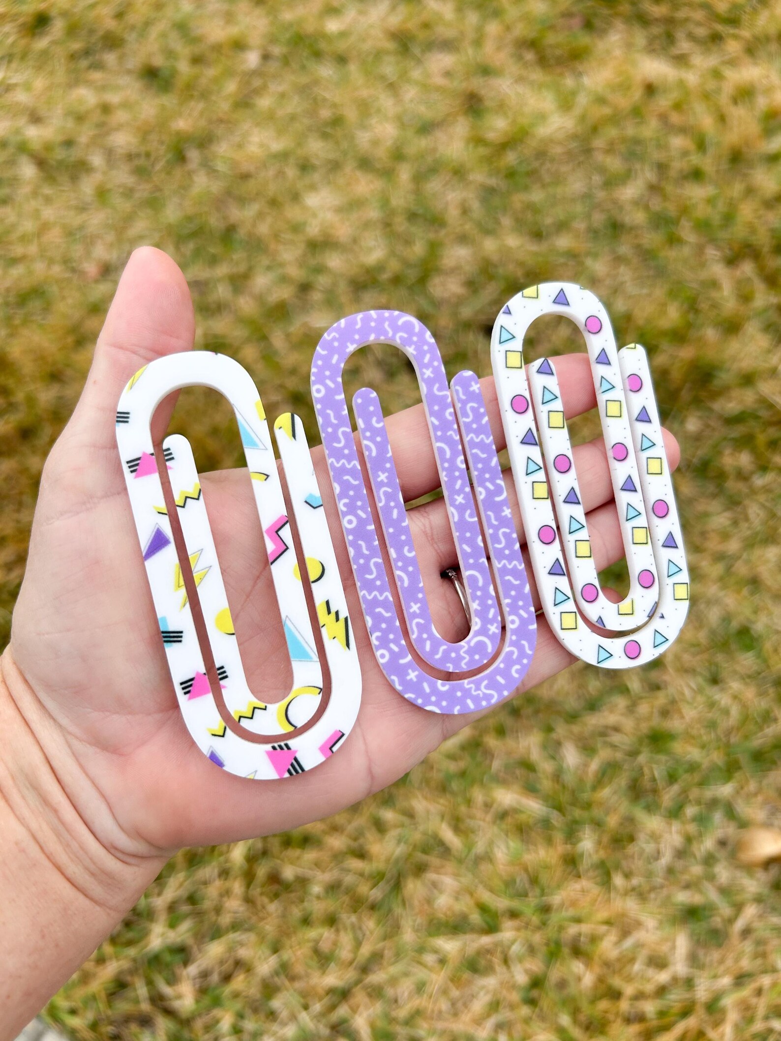 90s Acrylic Paperclip Bookmark Set: Retro Pop Culture Gift - Etsy