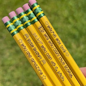 Motivational Pencils, Positivity Pencils, Engraved Pencils, Back to ...