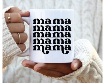 Mama Mug ceramic, retro Mama Mug, mothers day gift mug, mama coffee mug, mug gift for mom, mama coffee mug, groovy mama mug