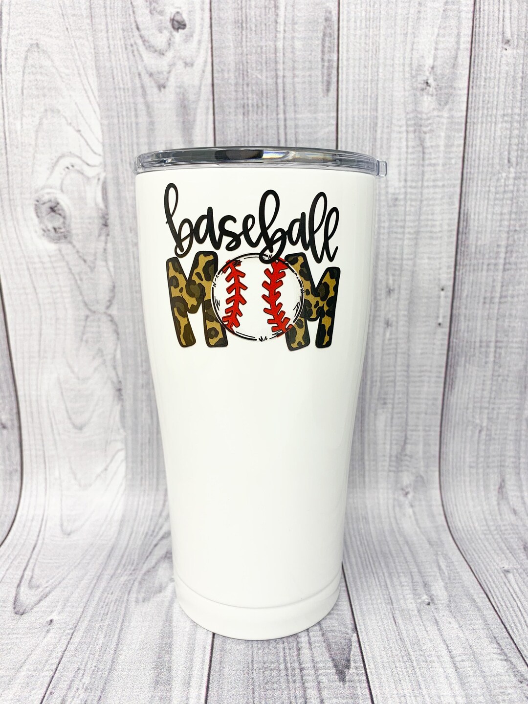 Baseball Mom Tumbler, Leopard Print Baseball Mom Tumbler, Mothers Day