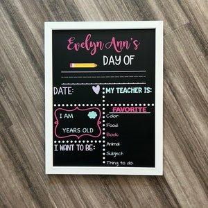 First Day of School Sign reusable, Back to School Chalkboard Sign, Milestone Chalkboard, 1st day of school sign, Last day of school sign