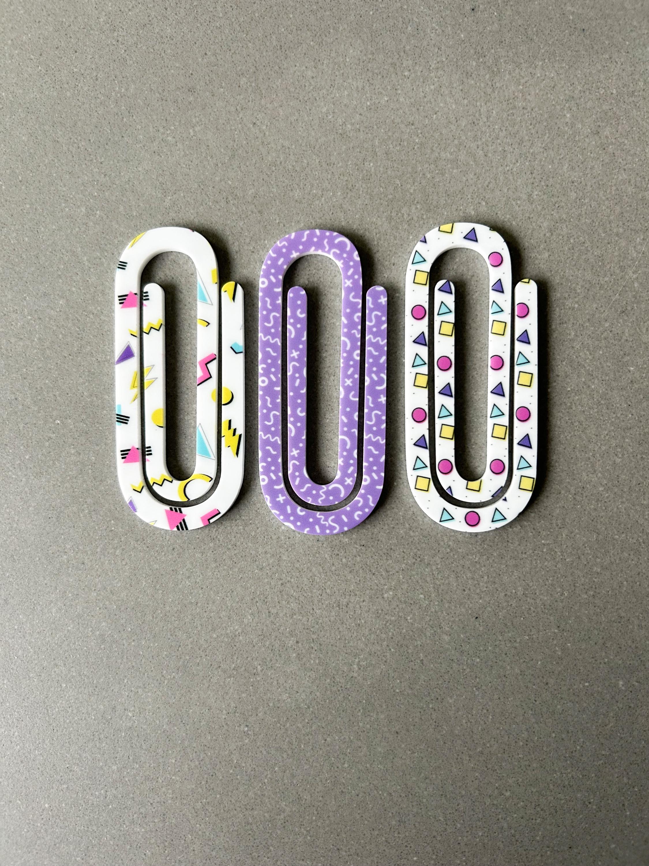 90s Acrylic Paperclip Bookmark Set: Retro Pop Culture Gift - Etsy