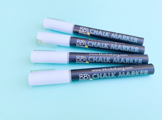 Kassa White Liquid Chalk Markers Wet Erase Chalkboard Pens for