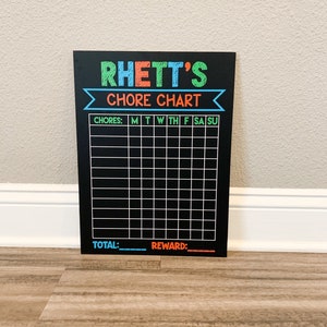 Reusable Personalized CHORE CHART, Custom Chore Chart for Kids, Kids ...