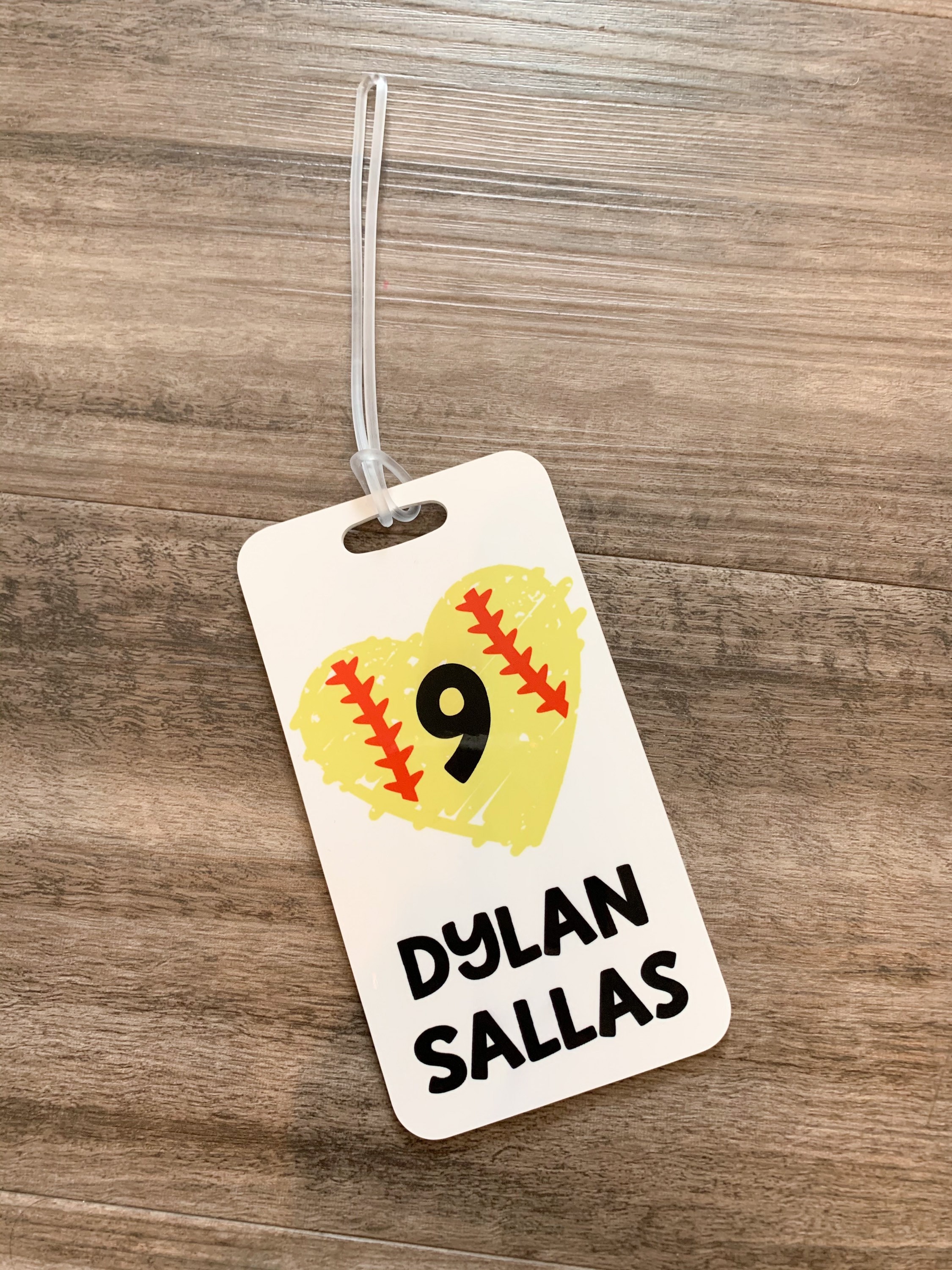 Softball Bag Tag Personalized Softball 