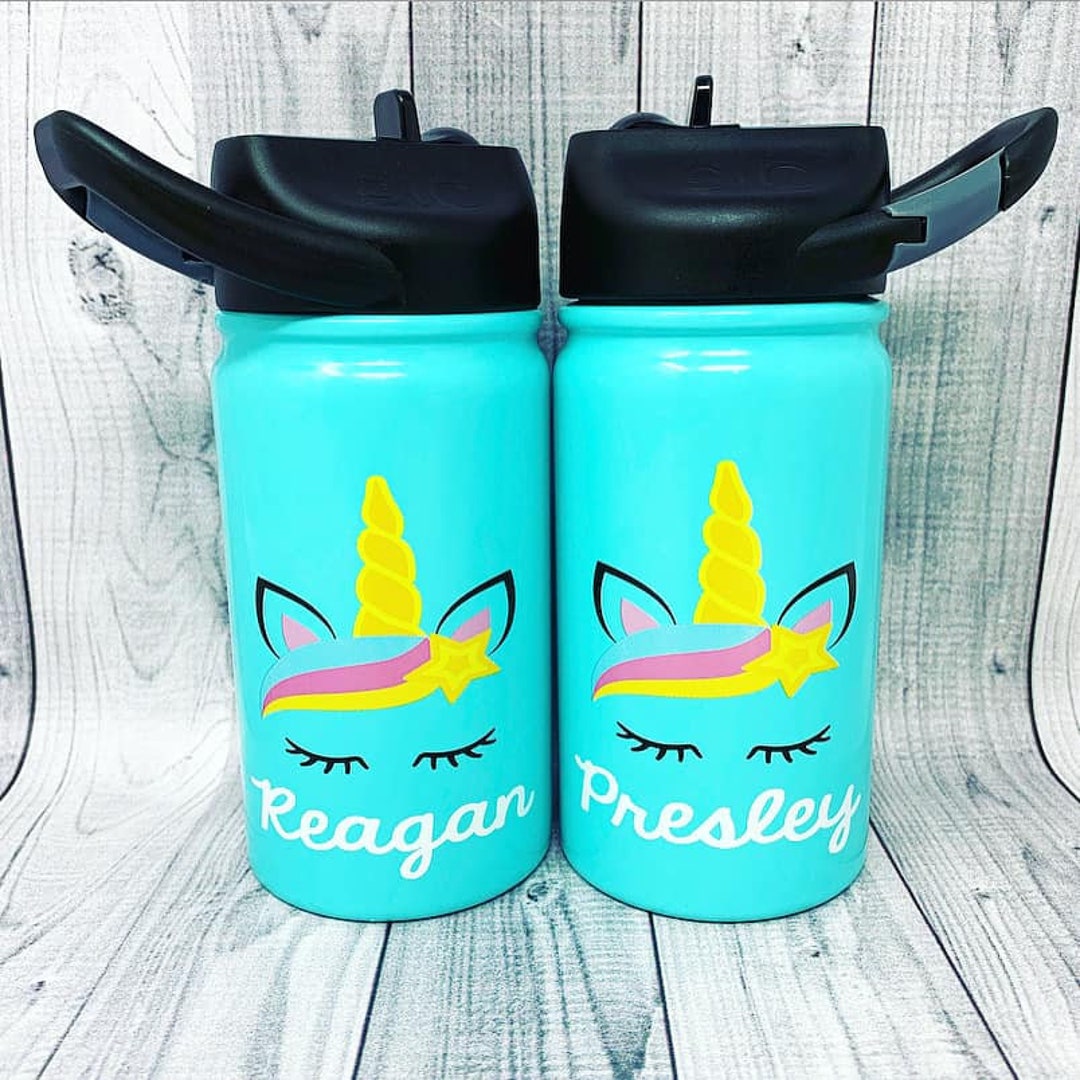 Unicorn Personalized Water Bottle, Unicorn Water Bottle for Kids