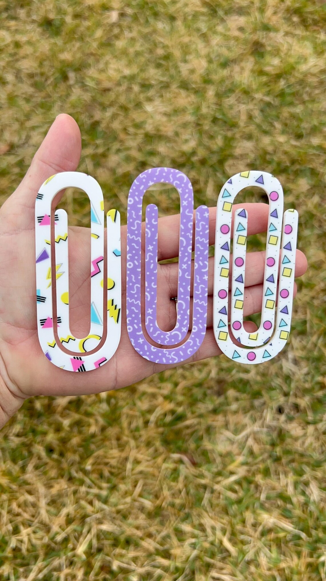 90s Acrylic Paperclip Bookmark Set: Retro Pop Culture Gift - Etsy