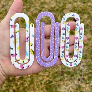 90s Acrylic Paperclip Bookmark Set: Retro Pop Culture Gift - Etsy