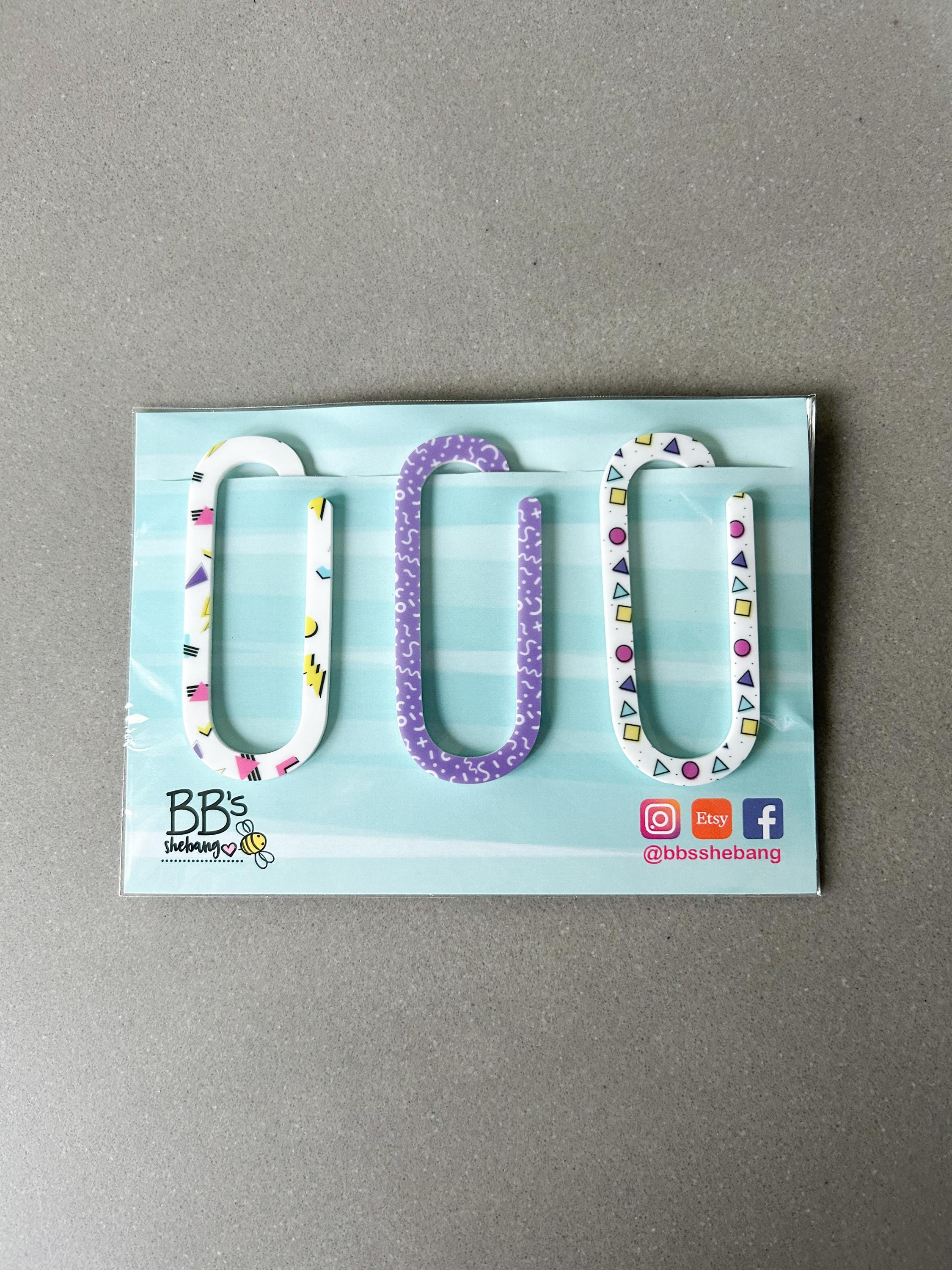 90s Acrylic Paperclip Bookmark Set: Retro Pop Culture Gift - Etsy