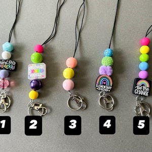 Teacher beaded lanyard, Teacher breakaway lanyard with badge holder, teacher lanyard, teacher gift, teacher appreciation gift, Ready to ship