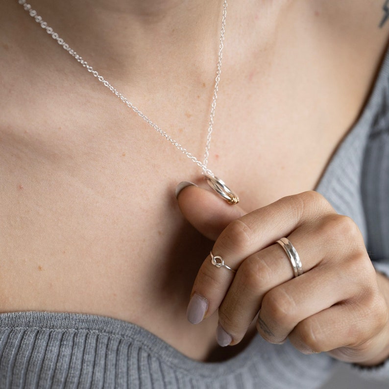 The Mite Personalised Stacking Ring hand stamped monogram and name jewellery sterling silver personalised textured skinny stacking ring