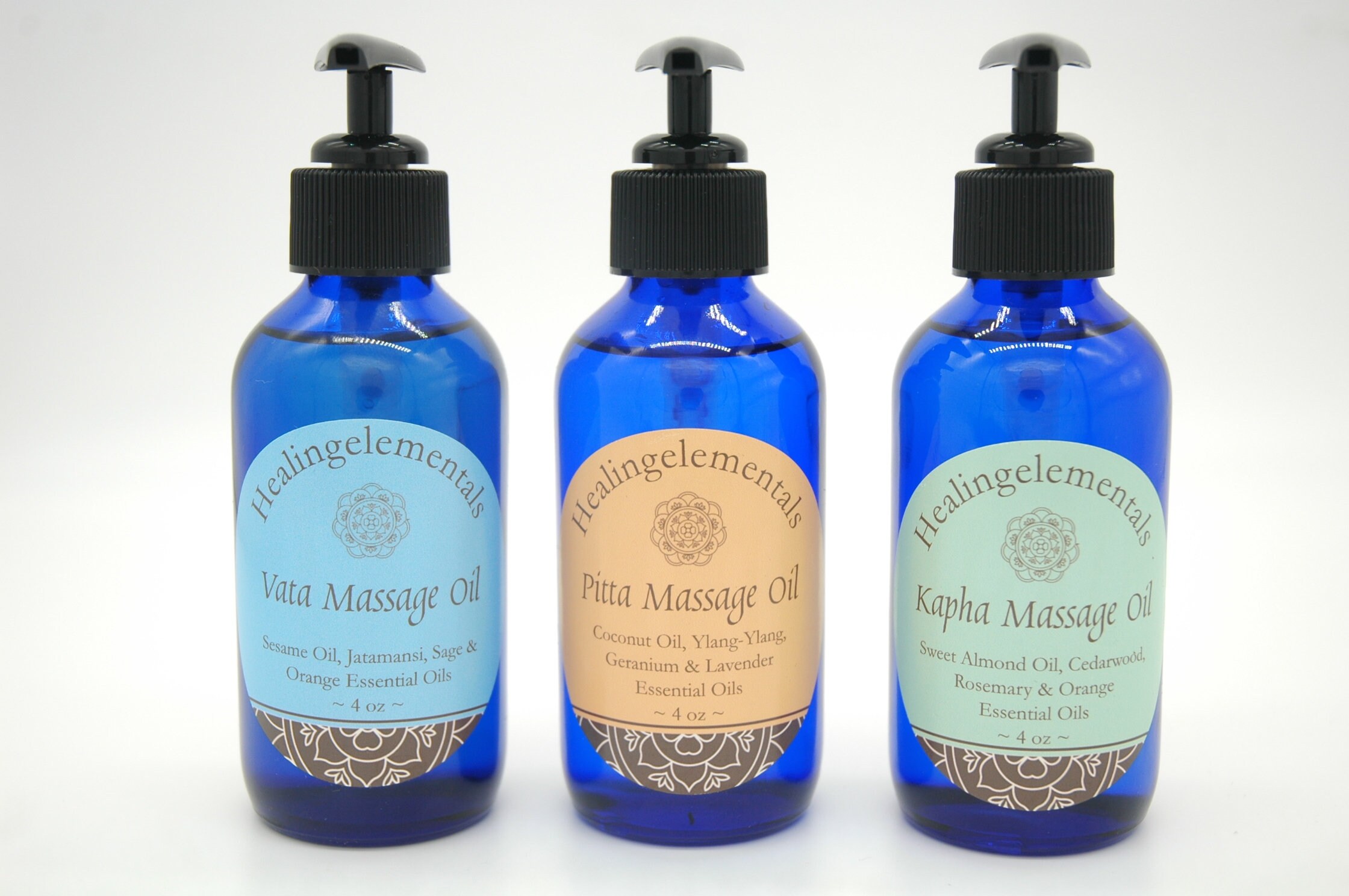 Ayurvedic Massage Oils Vata Pitta Kapha Etsy