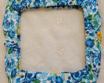 Blue And Yellow Roses  11x11 Grime Guard Cover For Q Snap Frame