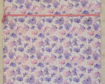 Pastel Butterflies Fabric Cross Stitch Project Bag Medium Size