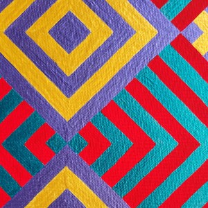 Verde, vermelho, dourado, roxo, cinza, prata, azul 11x17" Impressão de arte abstrata "Série 11 VI" moderno, contemporâneo, pendurado na parede, decoração de casa imagem 3