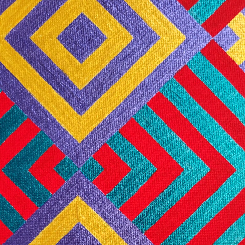 Verde, vermelho, dourado, roxo, cinza, prata, azul 11x17" Impressão de arte abstrata "Série 11 VI" moderno, contemporâneo, pendurado na parede, decoração de casa imagem 3