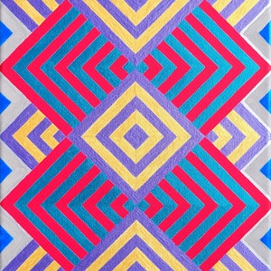 Verde, vermelho, dourado, roxo, cinza, prata, azul 11x17" Impressão de arte abstrata "Série 11 VI" moderno, contemporâneo, pendurado na parede, decoração de casa imagem 1