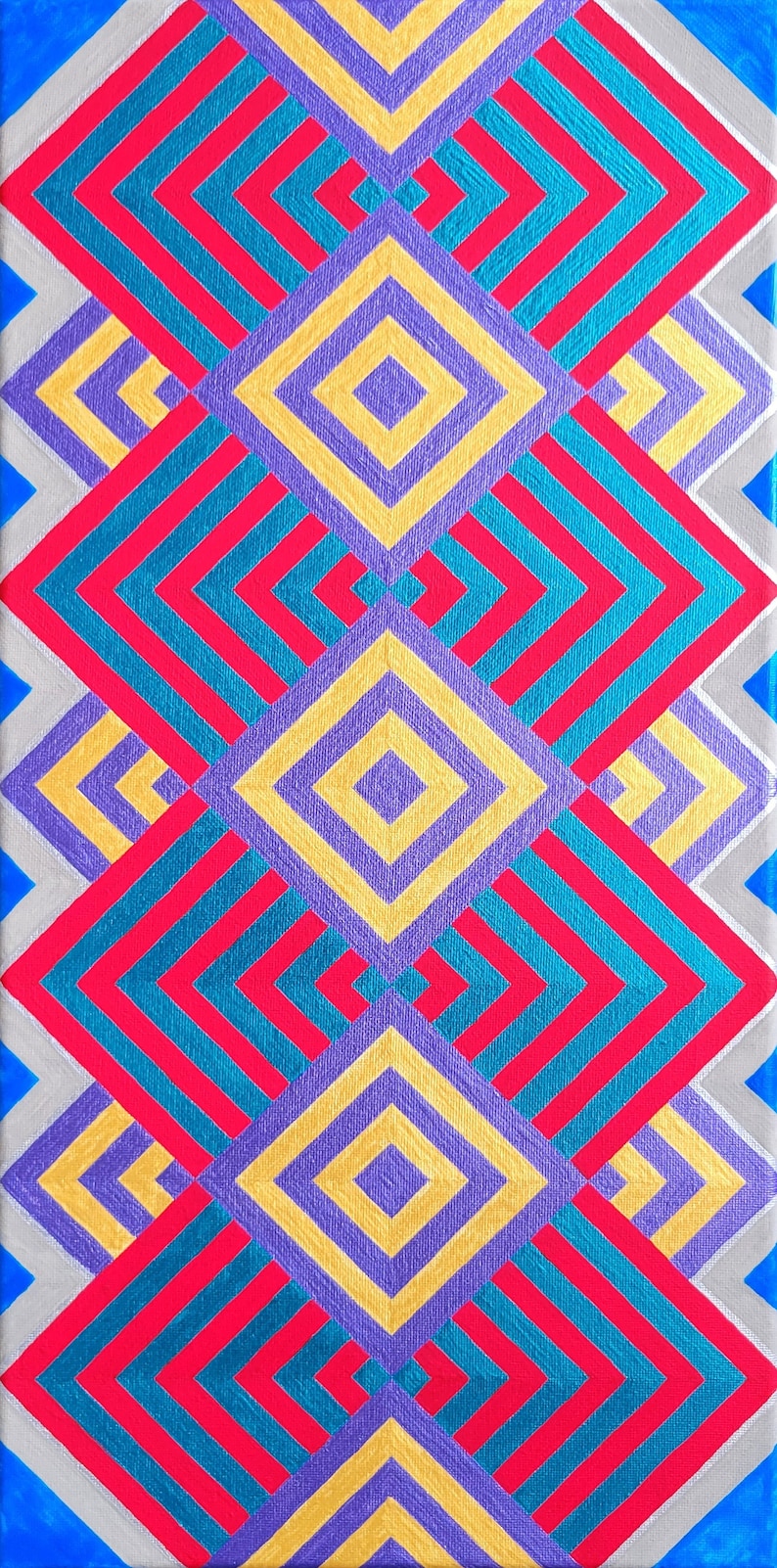 Verde, vermelho, dourado, roxo, cinza, prata, azul 11x17" Impressão de arte abstrata "Série 11 VI" moderno, contemporâneo, pendurado na parede, decoração de casa imagem 1