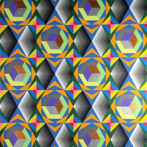 Purple, Blue, Yellow, Green, Orange, Pink, Red, Black, White and Grey 11x17" Abstract Art Print "Series 10 LXIII" Modern Art, Contemporary