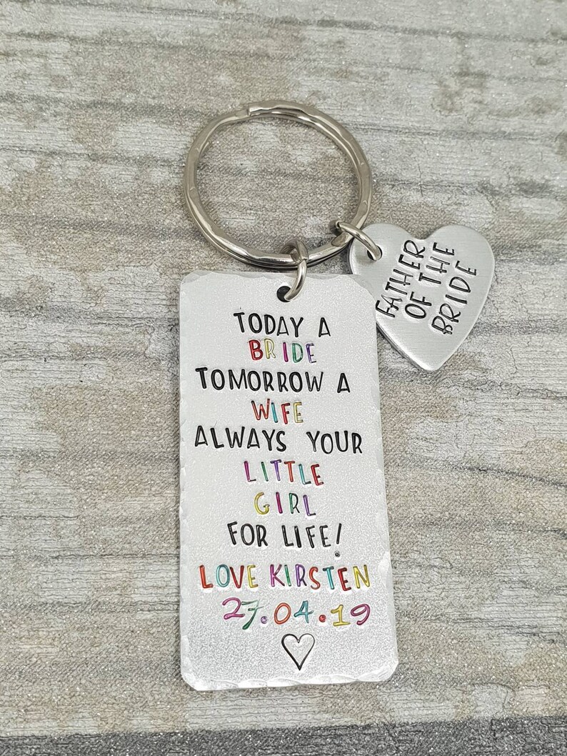 father of the bride keyring