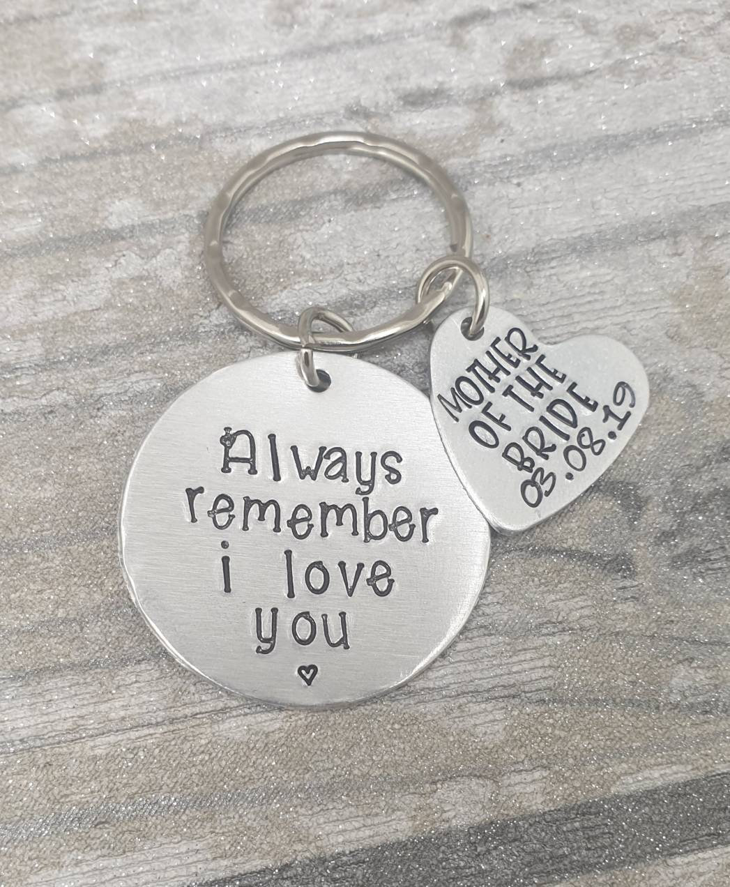 Tomorrow A Wife Today A Bride IBH Forever Your Daughter Key Ring Keychain  Zipper Pull-Mother Wedding Keychain-Father Wedding Gift