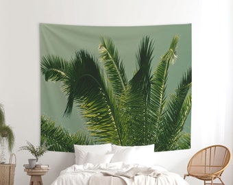 Tropical Leaf wall hanging tapestry, Large wall tropical decor, Room decoration of palm leaves. MG055