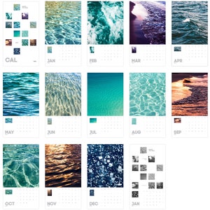 Calendar 2024 Water Textures Ocean art abstract photography image 5