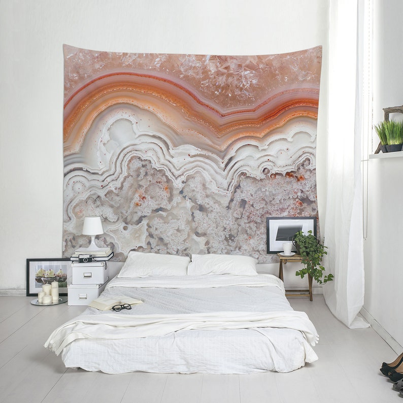 Agate Tapestry Abstract Tapestries Minimalist Wall Art Etsy