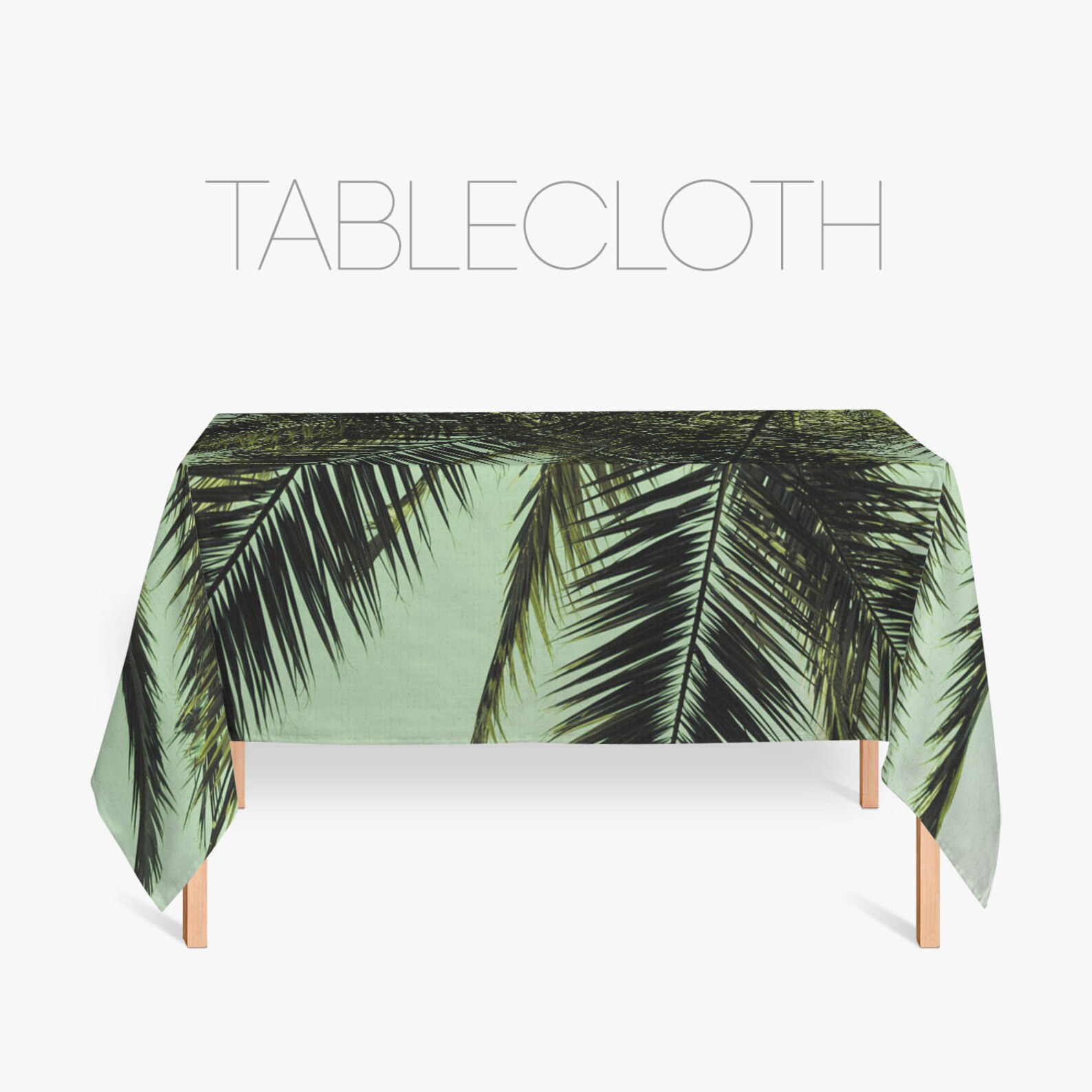 Palm tree tablecloth Tropical decor Wedding tablecloth Etsy