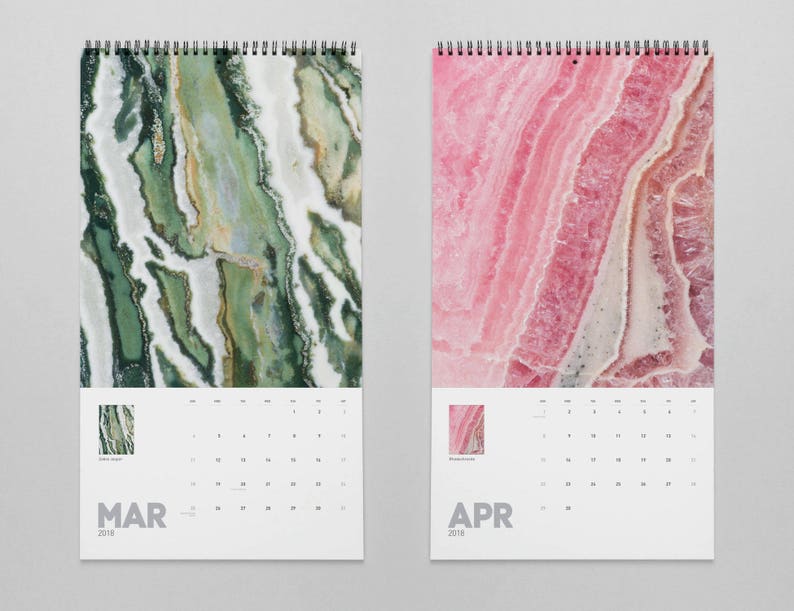 Mineral Photography Calendar 2024, Mineral Rocks, 2024 Calendar, Macro Photography, Wall Decor, Photo Calendar, Home Gifts, Printed. MWCAL1 image 5